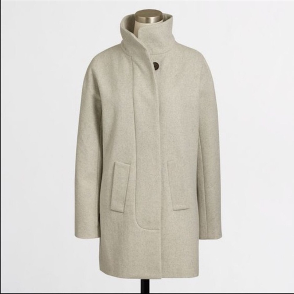 J. Crew Factory Wool Blend Grey City Coat